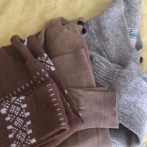 2 wool/wool blend sz S. Banana, & JCrew. gray sweater in the 1st photo is sold.